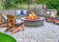 Landscape Design with Paver Patio, Fire Pit, Retaining Wall, Outdoor ...